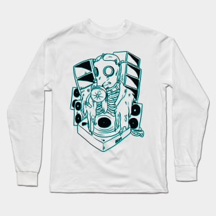 DJ Vinyl Gas Mask Long Sleeve T-Shirt